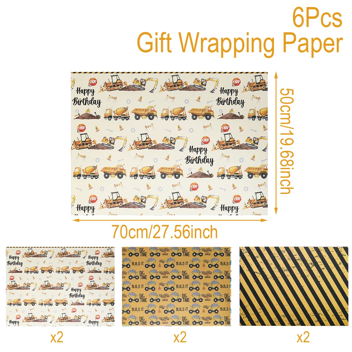 6pcs wrapping paper