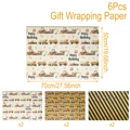 6pcs wrapping paper
