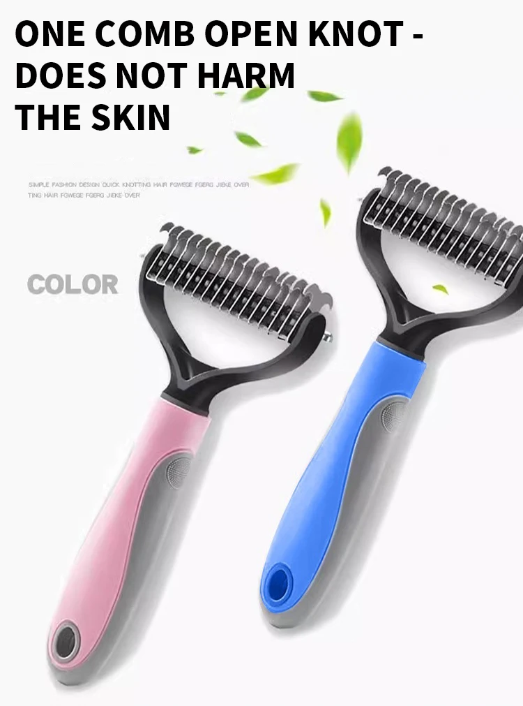 Alisador de pelo para mascotas, herramienta de depilación flotante anudada para gatos y perros, peine para mascotas - imagen 4