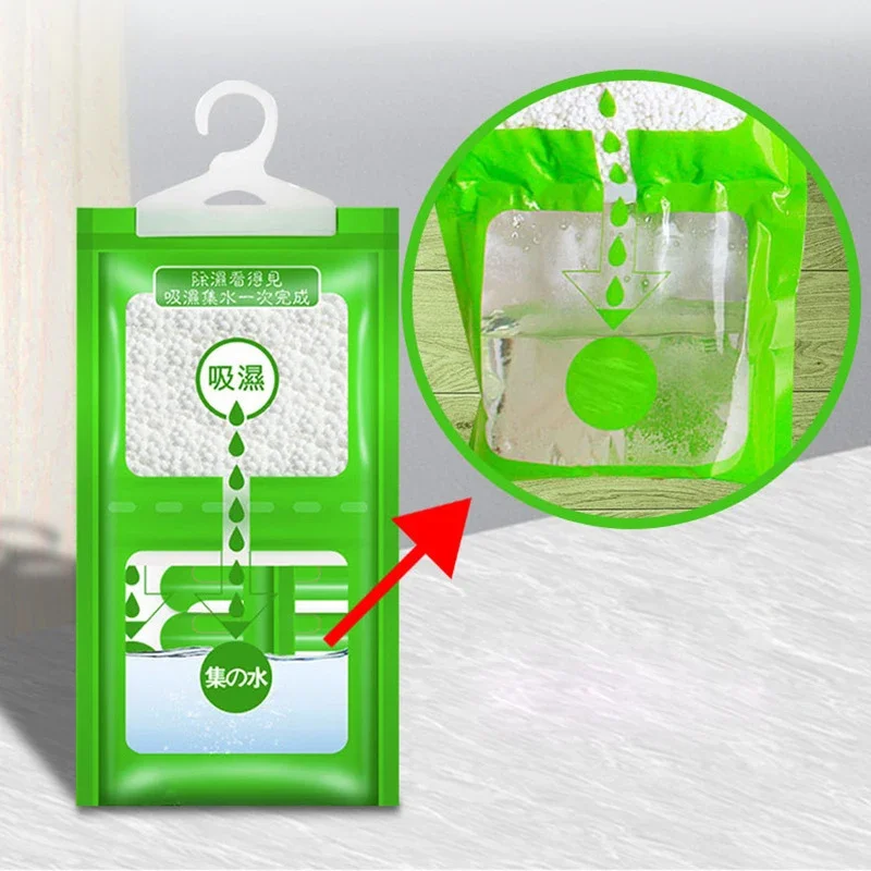 Bolsa colgante absorbente de humedad para armario, bolsas antihumedad a prueba de moho, bolsa seca, deshumidificación para armario, desecante interior, 10 Uds.
