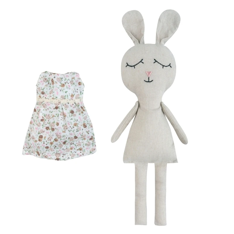 Peluche de conejo y oso con vestido para vestir a niños - imagen 5