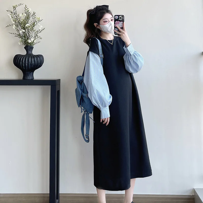 Vestido premamá de volantes para otoño – Elegante y cómodo - imagen 3