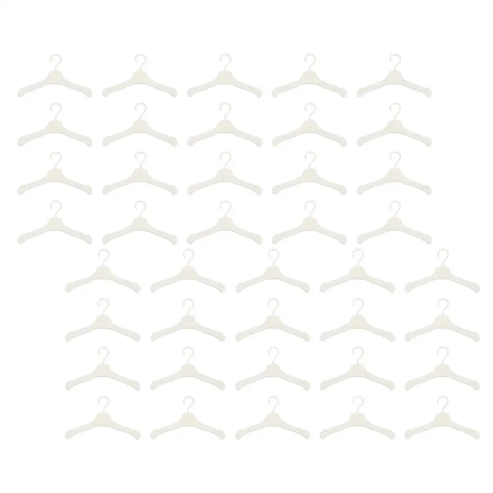 100 Uds percha perchas ropa plástico blanco Mini suministros para el hogar - imagen 2