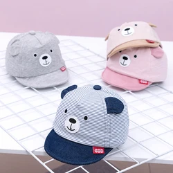 Gorra Baby Bear algodón para bebé 3-12M – Protección solar verano