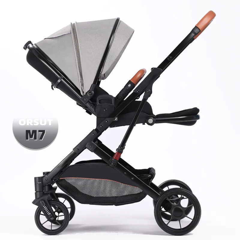 Cochecito de paisaje alto bidireccional EG240, carro reclinable plegable, cochecito ajustable multifunción, doble dirección