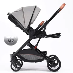 Cochecito reclinable con asiento bidireccional y sistema plegable