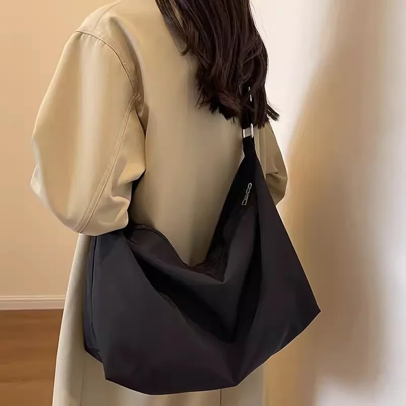 Bolso cruzado para mujer, versátil, informal, de gran capacidad, bolso de lona de viaje para estudiantes, bolso de mamá de un solo hombro para ir al trabajo - imagen 3