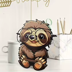 Protector de gafas infantil de madera con animales