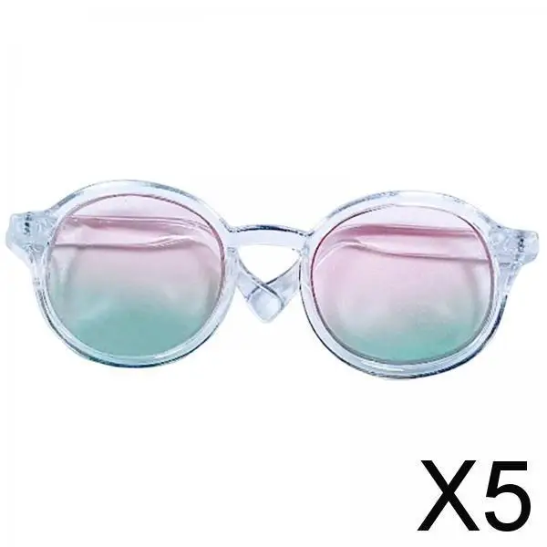 2-6pack 1/6 Doll Sun Glasses Dress up Glasses Round for 12 inch Doll Pink