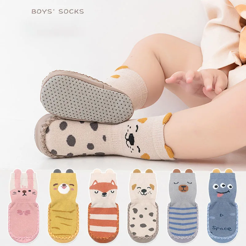 Calcetines antideslizantes para bebé con dibujos de animales - imagen 4