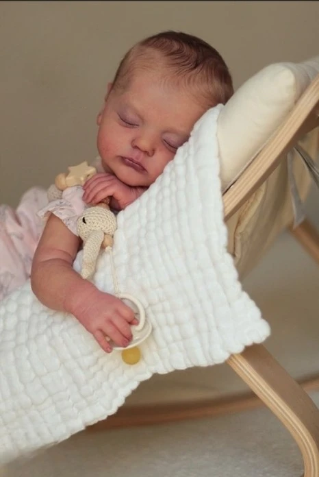 NPK 20''Hecho a mano Sin terminar Alessia Reborn ya pintada con cuerpo de tela Pintado a mano con venas visibles Muñeca de arte coleccionable - imagen 2