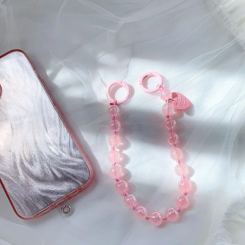 Sujetachupete cordón transparente con correa muñeca y corazón