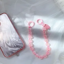 Sujetachupete cordón transparente con correa muñeca y corazón