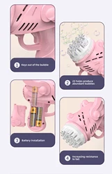 Máquina de pistola de burbujas de 29 agujeros, máquina de burbujas para niños, soplado de jabón, juguete automático para exteriores, juguetes de cumpleaños para niños y niñas