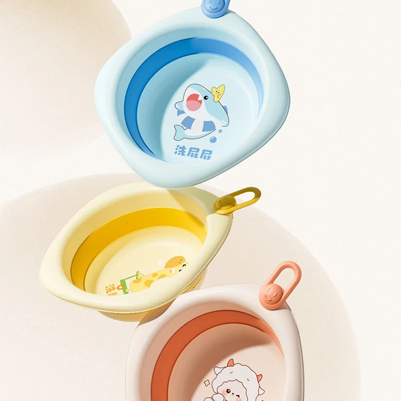 Lavabo de dinosaurio de dibujos animados plegable portátil para exteriores, creativo, para niños, para lavar pedos, glúteos, olla del Tesoro para recién nacidos - imagen 5