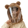 brown with mask