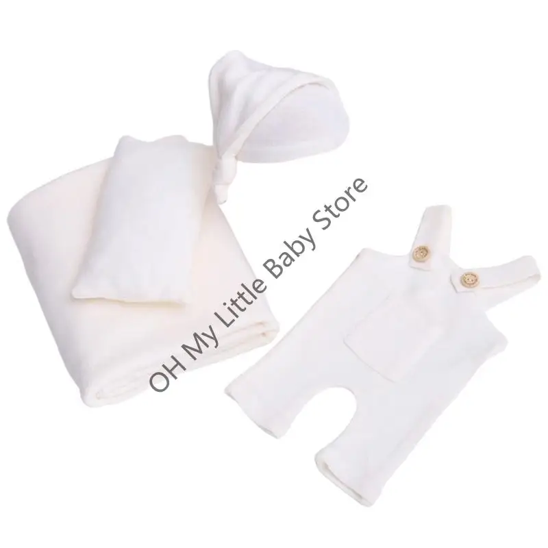 M76C Propiedades fotografía recién nacida envoltura ajustable envoltura y almohada cómoda completa los accesorios para fotos - imagen 5