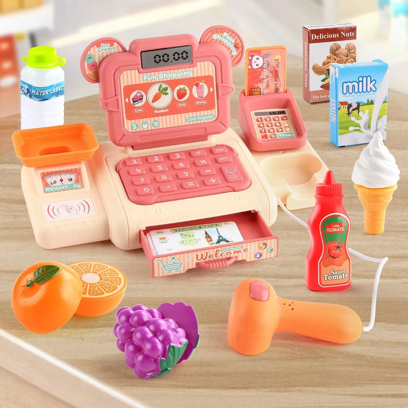 Caja registradora de juguete con sonido y luces para niños - imagen 4