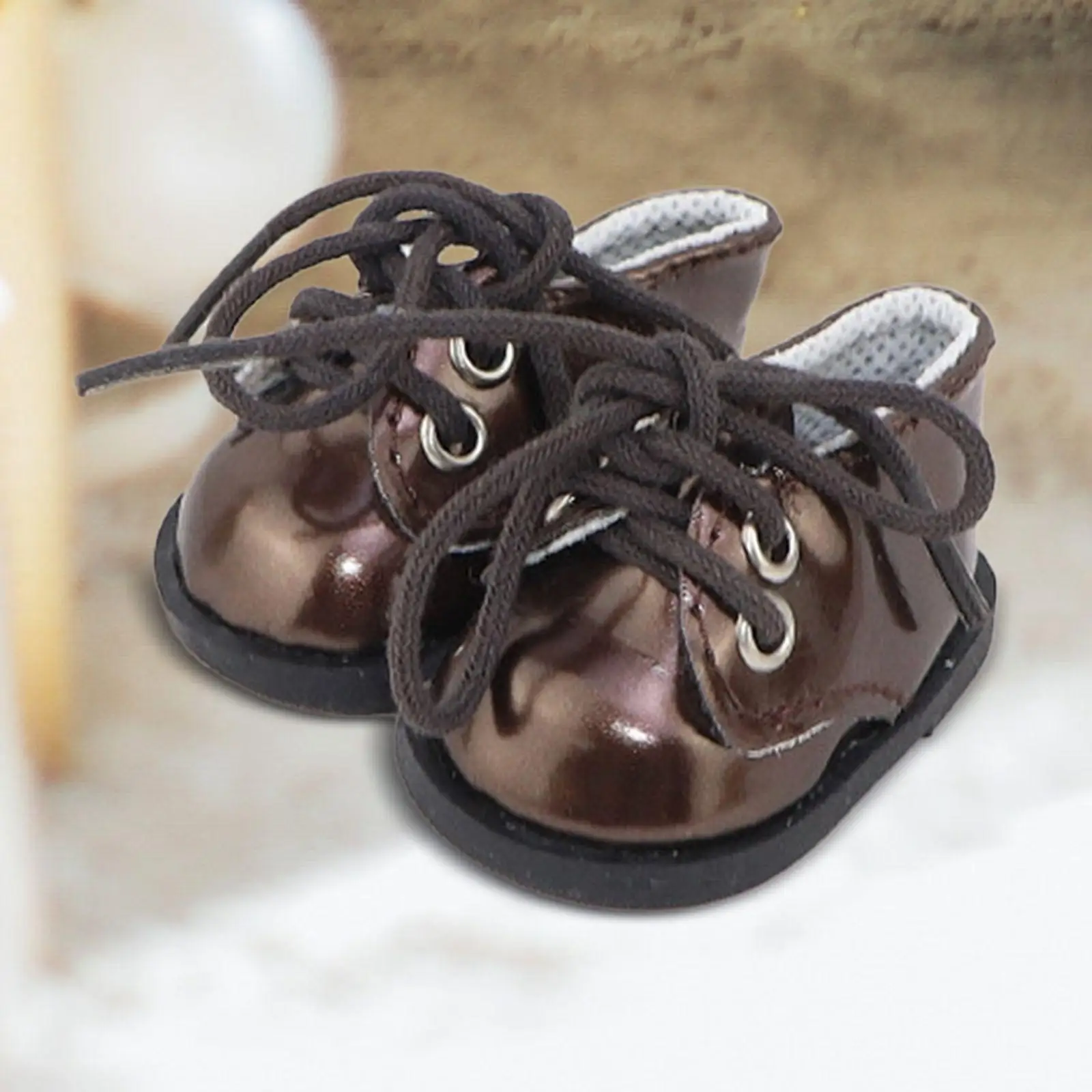 Doll Shoes Doll PU Leather Shoes Keychain Doll Accessories Handmade Scene Photo