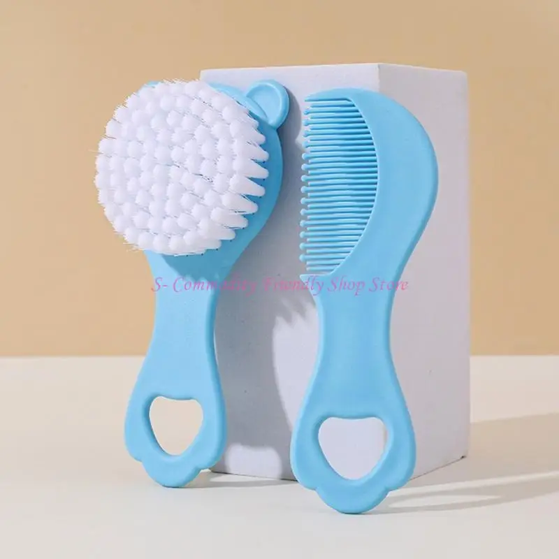 Cepillo y peine suave para recién nacidos – Set cabello bebé - imagen 3