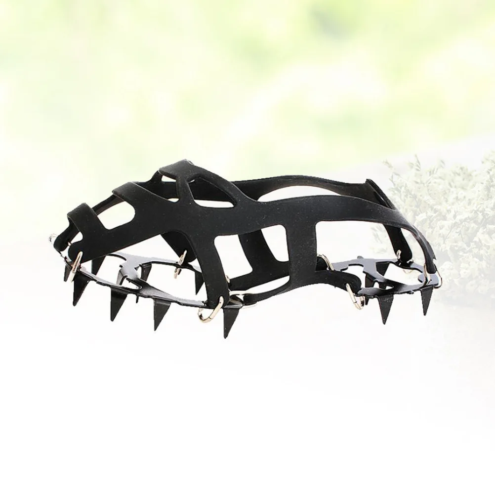 1 par de Crampones de silicona de 18 dientes, tracción antideslizante para Montañismo al aire libre, nieve, senderismo, Camping, senderismo, zapatos antideslizantes - imagen 3