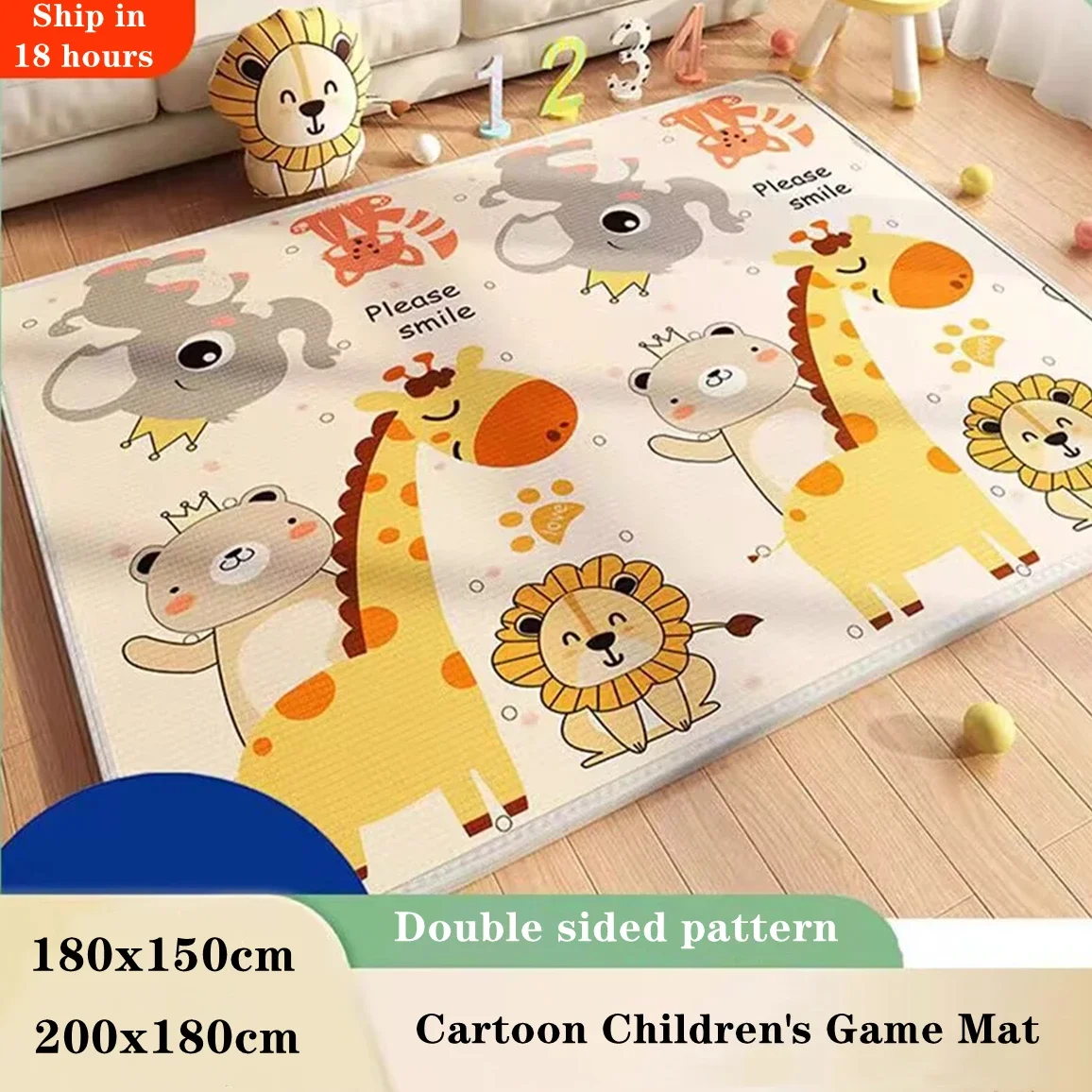Alfombra de juego acolchada plegable y suave para bebé