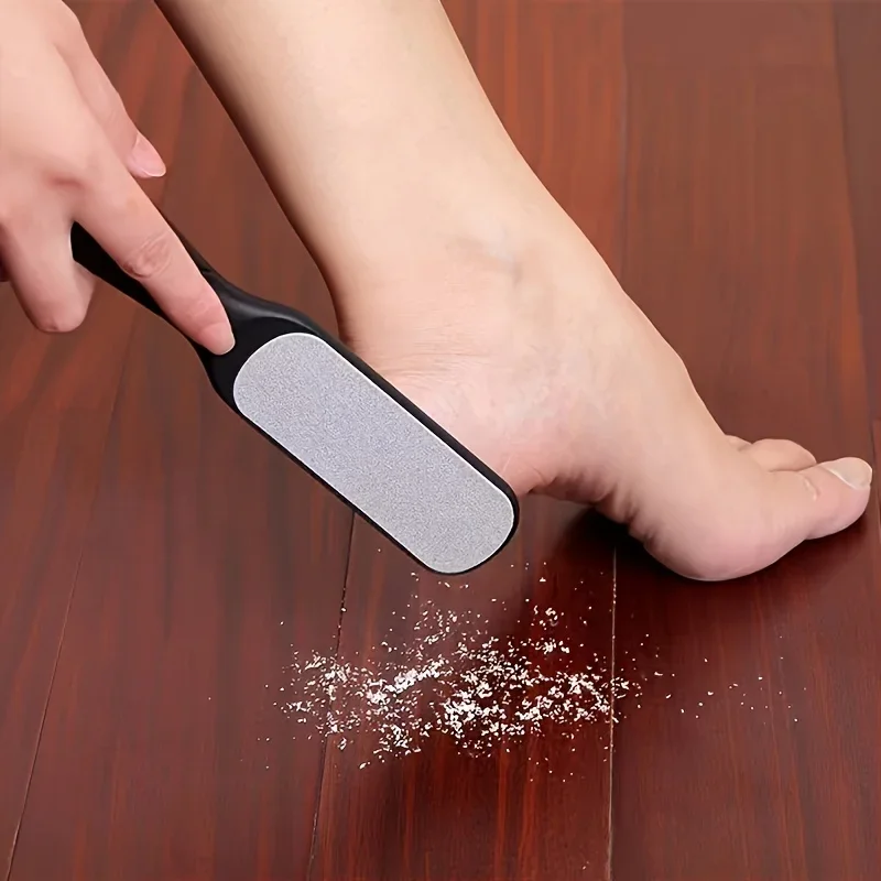 Lima de pie de acero inoxidable, eliminador de callos de doble cara, herramientas profesionales de pedicura, depurador de pies, eliminador de piel muerta, 1 ud. - imagen 3
