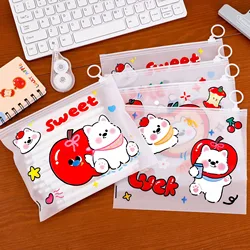 Archivador de dibujos animados para estudiantes, carpeta bonita para documentos, suministros escolares, regalo, bolsa de almacenamiento multifuncional para niños