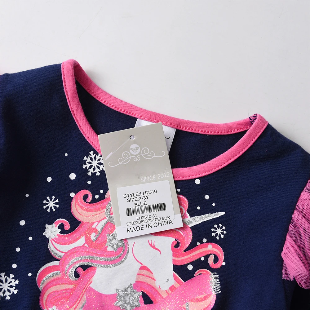 DXTON Vestido infantil de princesa unicornio para niña - imagen 3