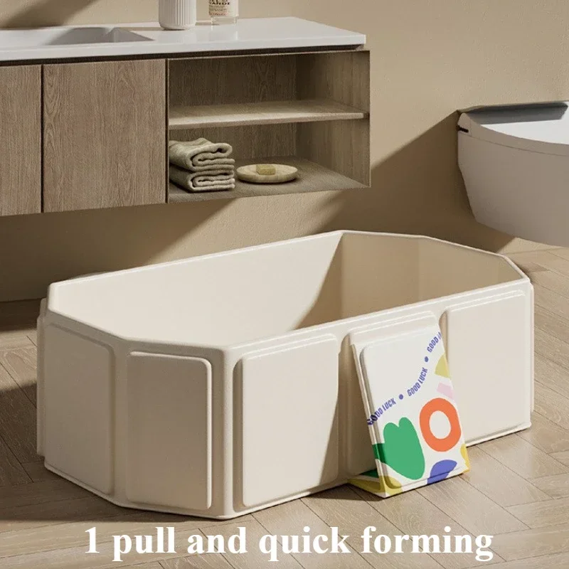Bañera infantil plegable: baño grande de PVC para recién nacidos, lavabo portátil con base antideslizante para uso interior/exterior - imagen 2