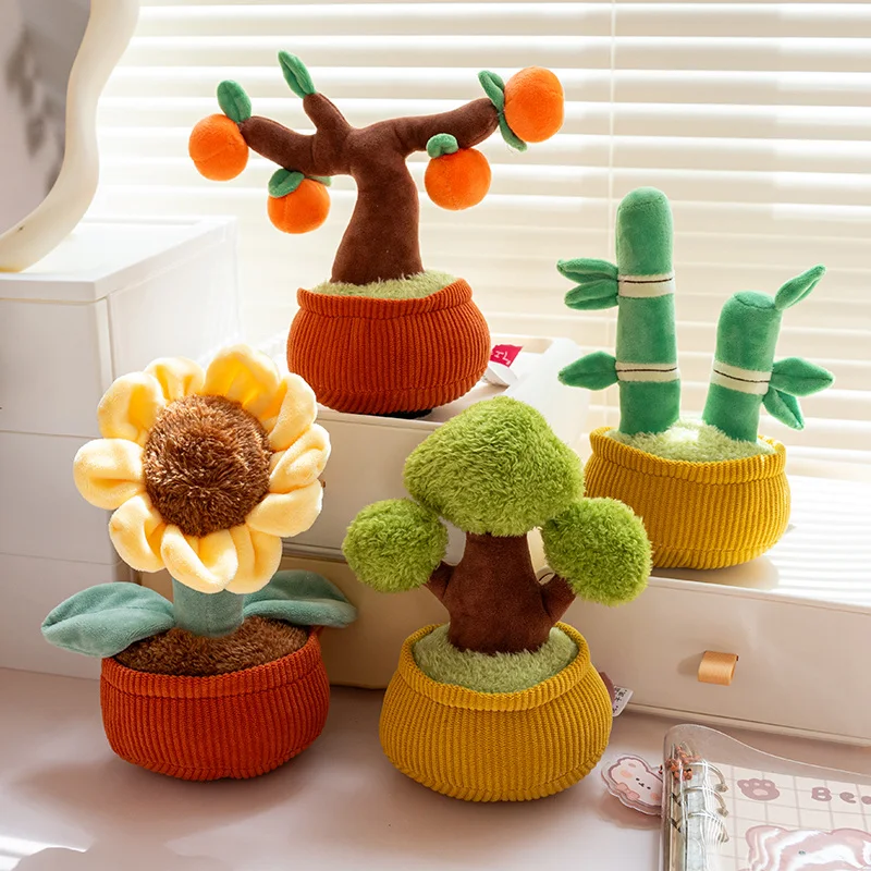 Planta peluche girasol para decorar habitación infantil - imagen 3
