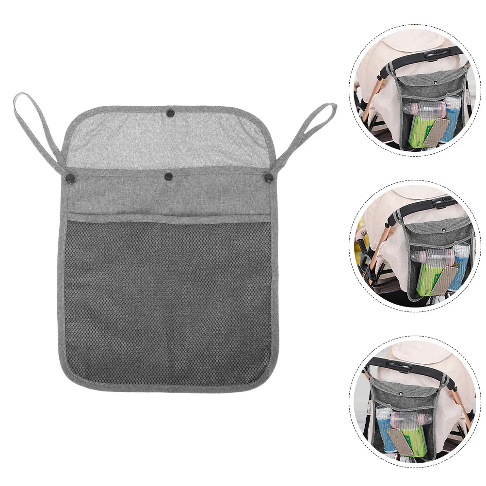 Bolsa colgante de malla para cochecito de bebé, organizador de almacenamiento lateral, bolsa de almacenamiento portátil duradera para accesorios de pañales, 2 uds. - imagen 4