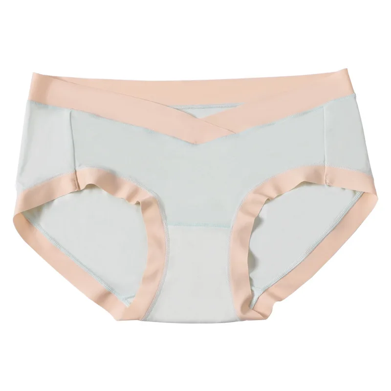 (3 unids/lote) nueva ropa interior para mujeres embarazadas, bragas de algodón, bragas de cintura baja, bragas de maternidad en forma de U, calzoncillos para embarazadas L-XXL - imagen 2