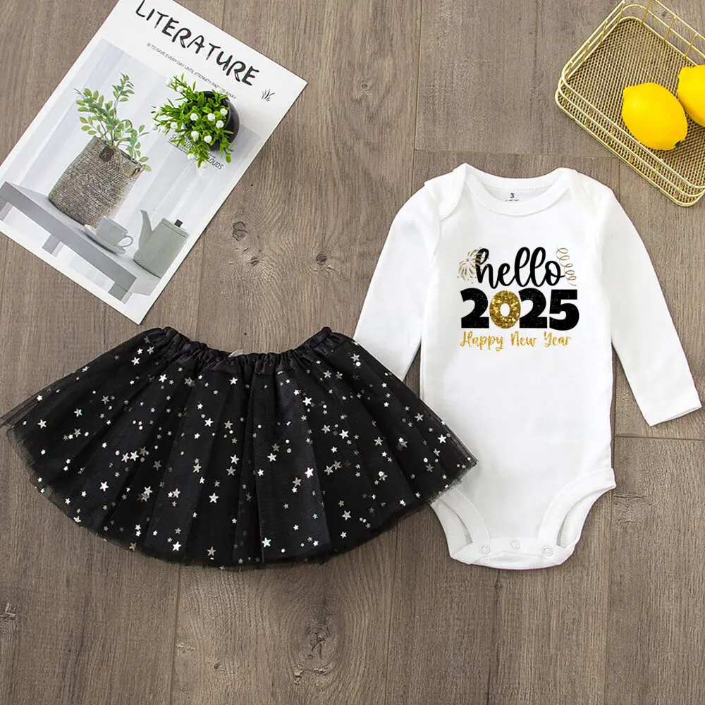 Body estampado con tutú para niña – Conjunto de manga larga - imagen 4
