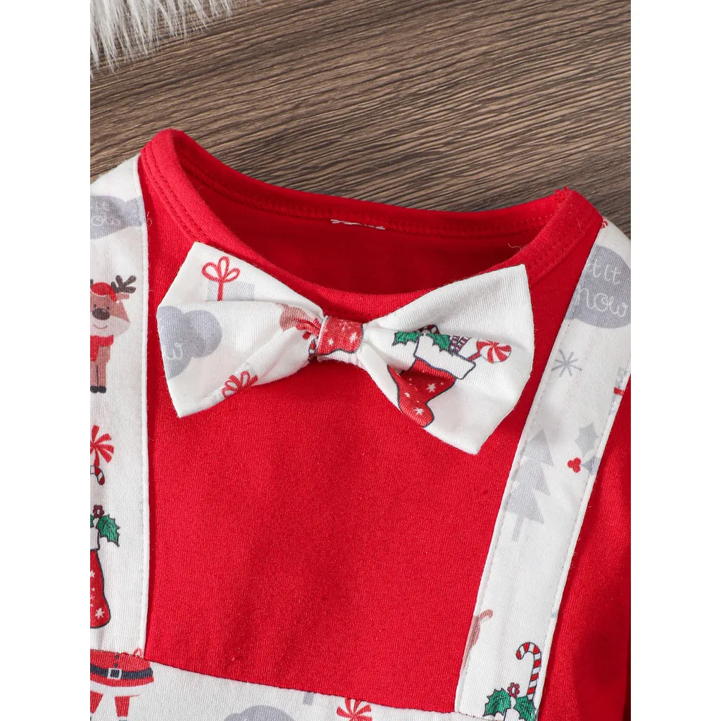Pelele de Navidad para bebé de manga larga con Papá Noel - imagen 3