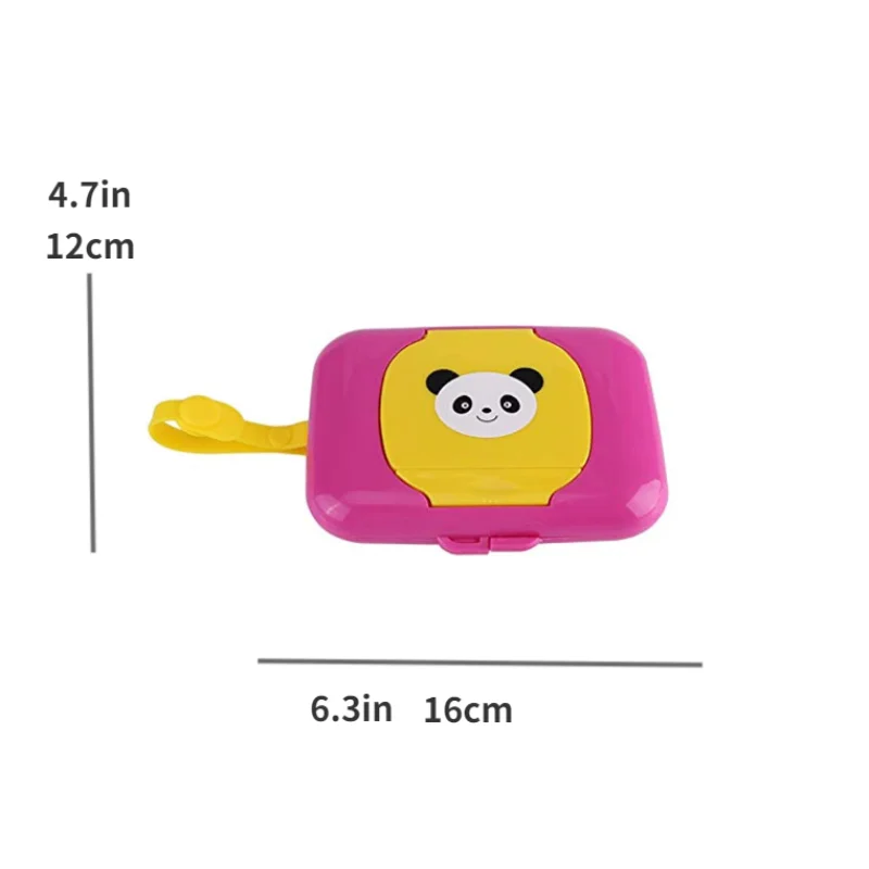Estuche de toallitas de viaje, dispensador de toallitas portátil para bebé, dispensador portátil de bolsa de toallitas húmedas para bebé, caja de toallitas húmedas para cochecito reutilizable - imagen 3