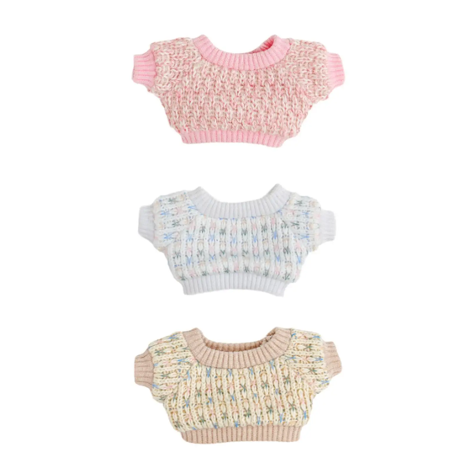 Doll Sweater Plush Figure Clothing Fashion for Little Girls Photo Props DIY Educational Dress up Costume for 5.91inch Doll