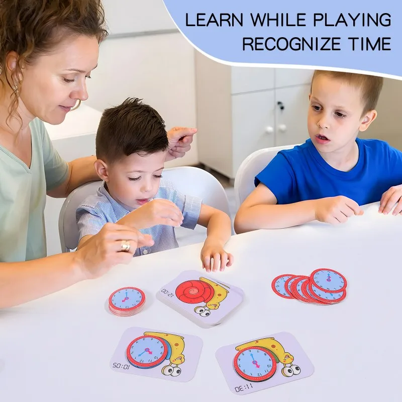 Juguete Montessori, reloj de caracol, hora, minuto, segunda cognición, rompecabezas a juego, juguetes preescolares, reloj de tiempo de Aprendizaje Temprano, juguetes para niños - imagen 2