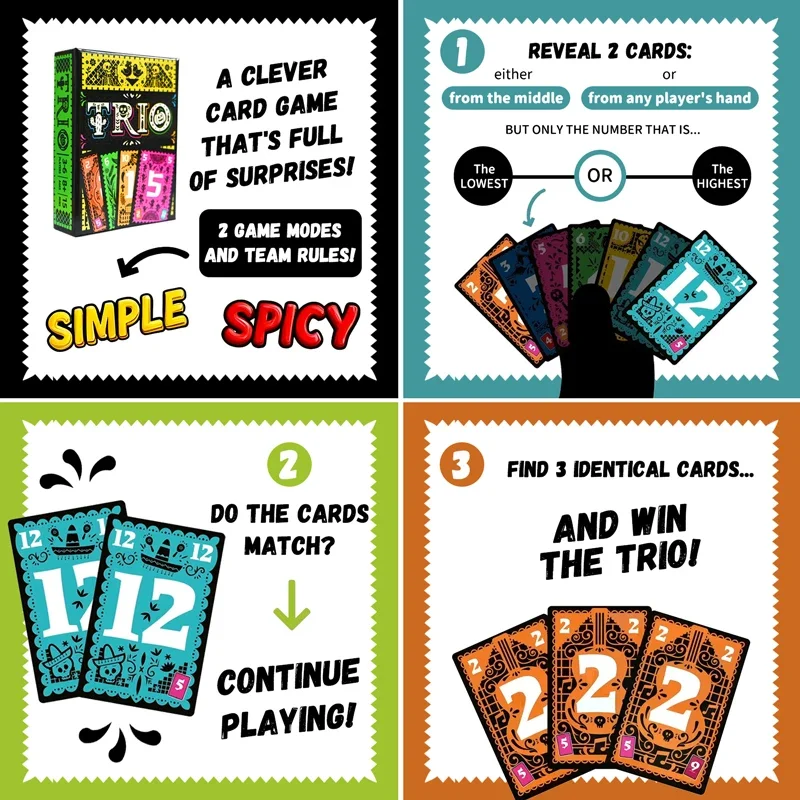 TRIO Juego de mesa y cartas de estrategia familiar - imagen 5