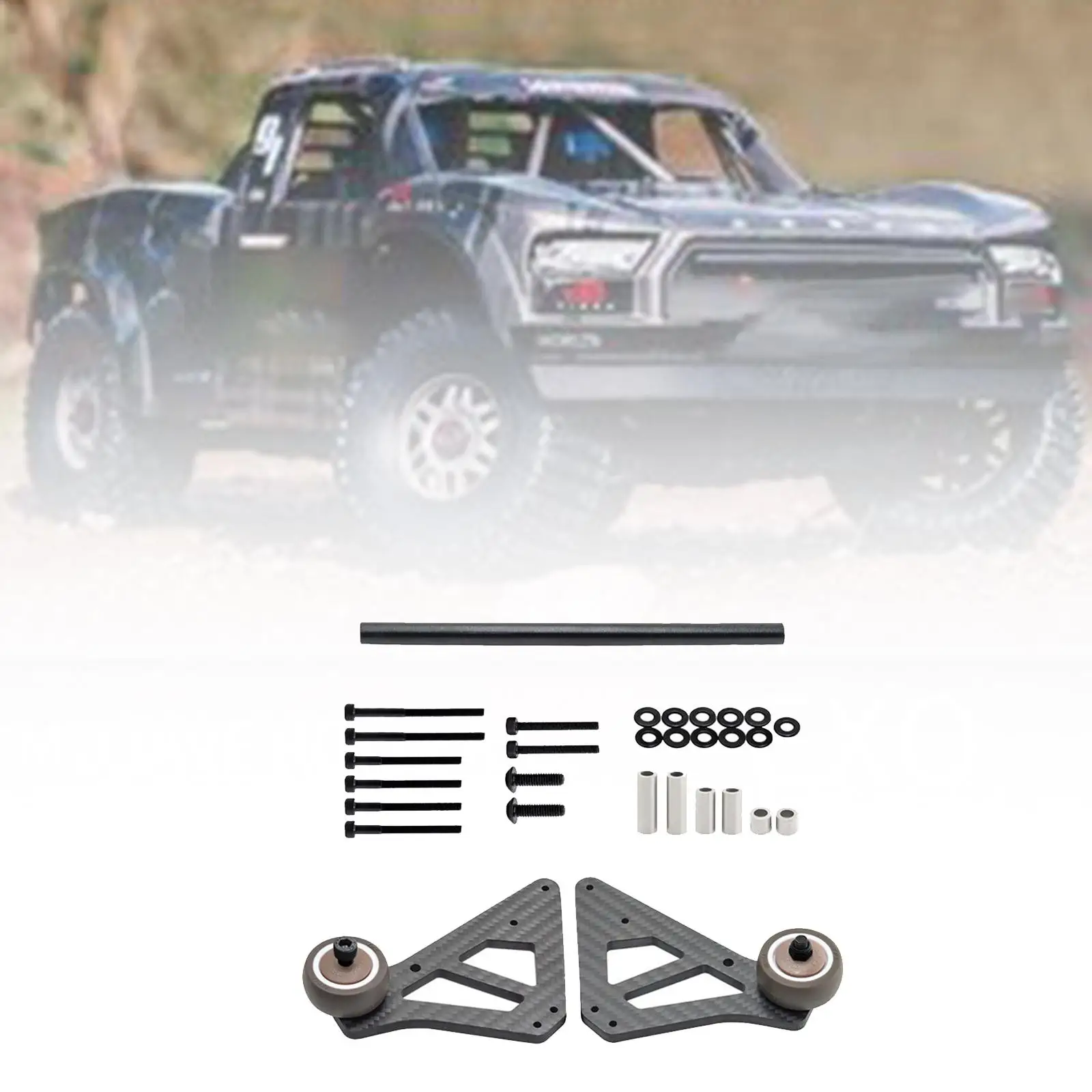 1:7 Scale RC Car Heads Wheel Upgrades Professional Easy to Install Carbon Fiber