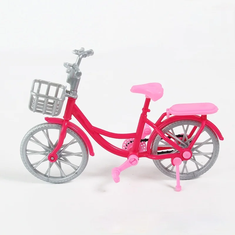 1pcs Mini Simulation Princess Bicycle Girl Play House Doll Accessories Toy Bicycles Creative Dollhouse Scene Decoration Prop