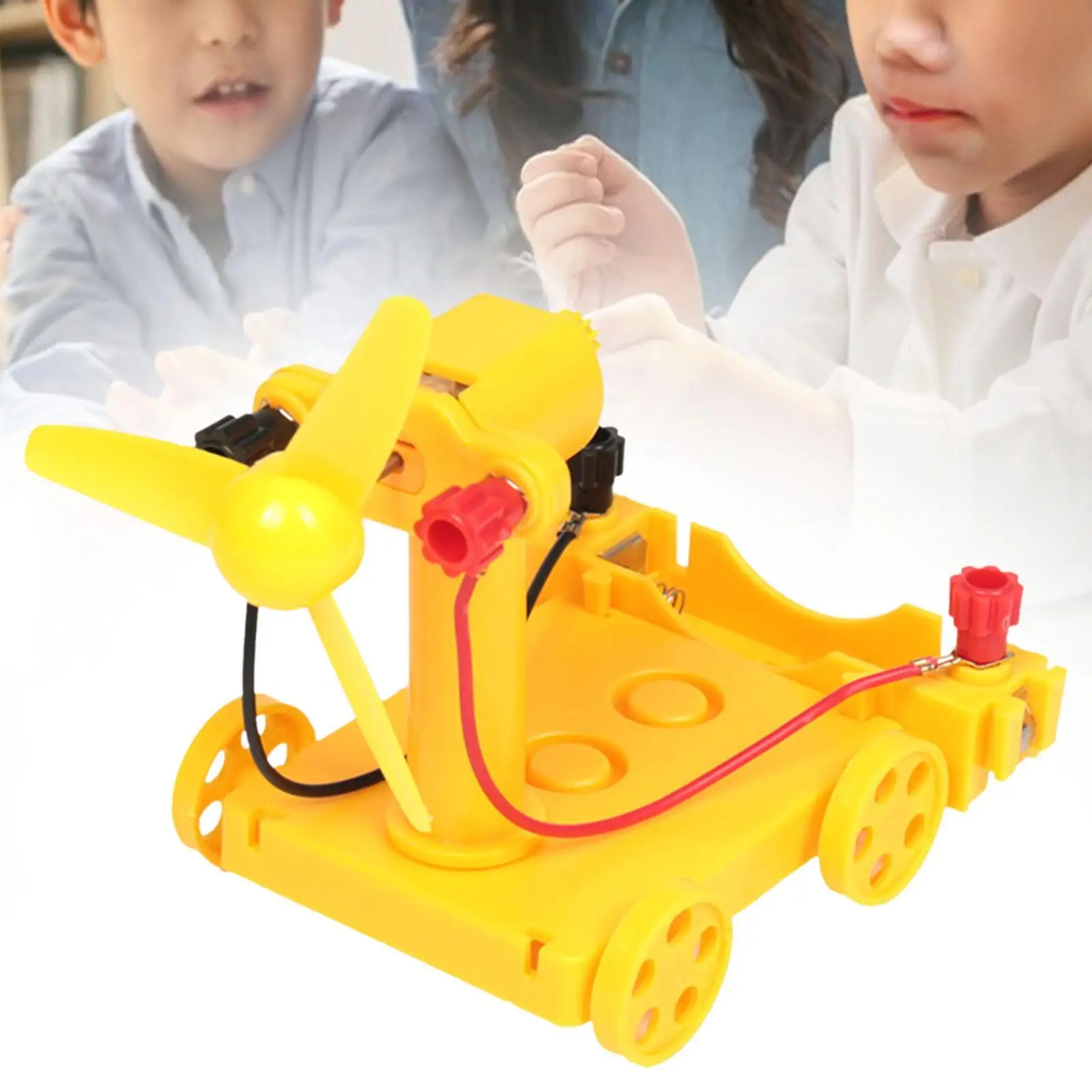 Modelo de coche de energía eólica DIY, juguete educativo de inteligencia, proyectos artesanales, herramienta de enseñanza, juego de experimentos científicos para niños - imagen 4