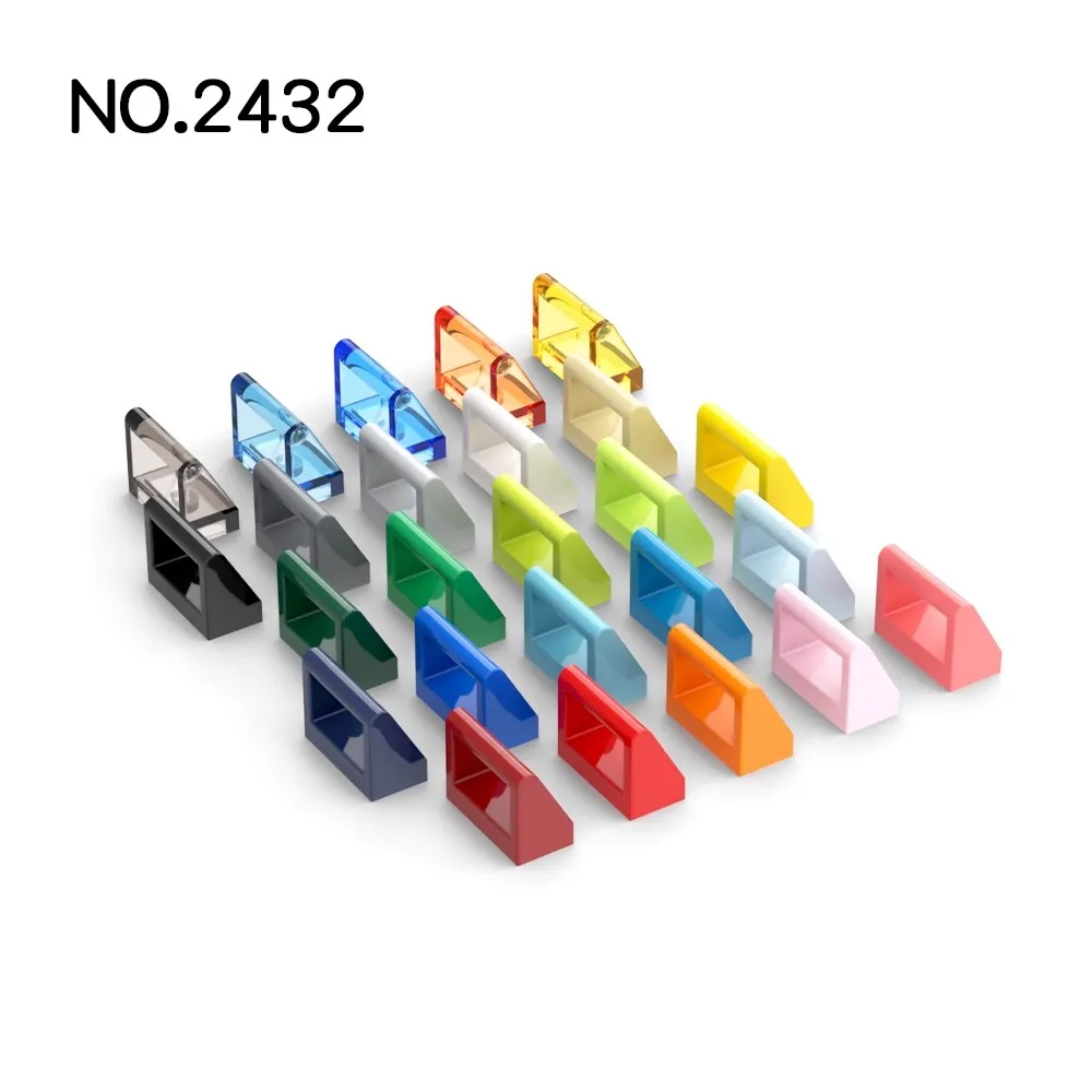 20 piezas piezas MOC 2432 azulejo modificado 1x2 con mango Compatible ladrillos DIY montar bloques de construcción partícula chico rompecabezas juguete para regalo - imagen 2