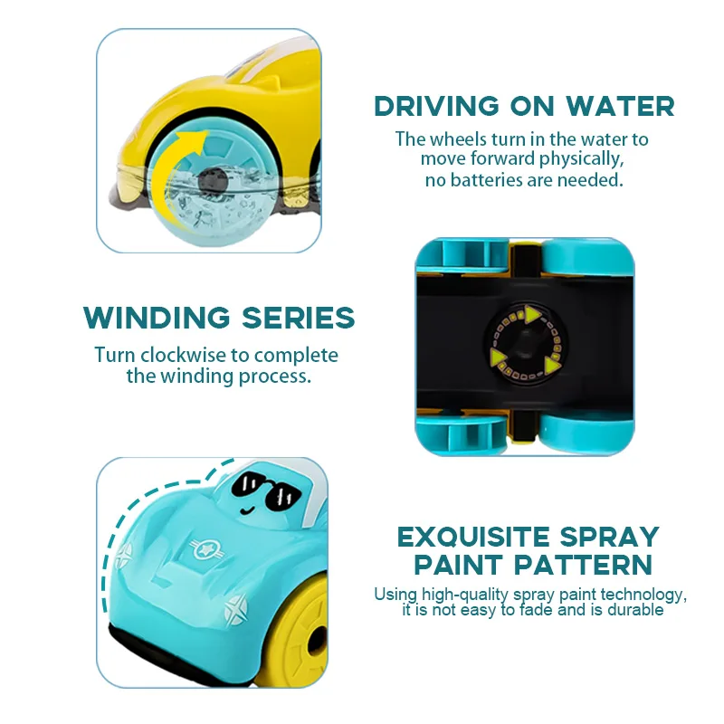 Coche anfibio de juguete de baño flotante acuático para bebé y niños - imagen 5