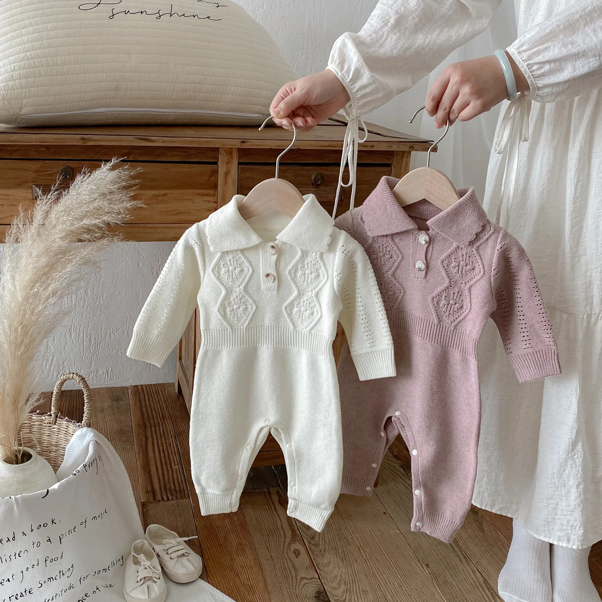 Ropa de otoño para bebés de 0 a 3 años, peleles para niños pequeños, monos para niñas, prendas de punto para niños, traje para niños pequeños