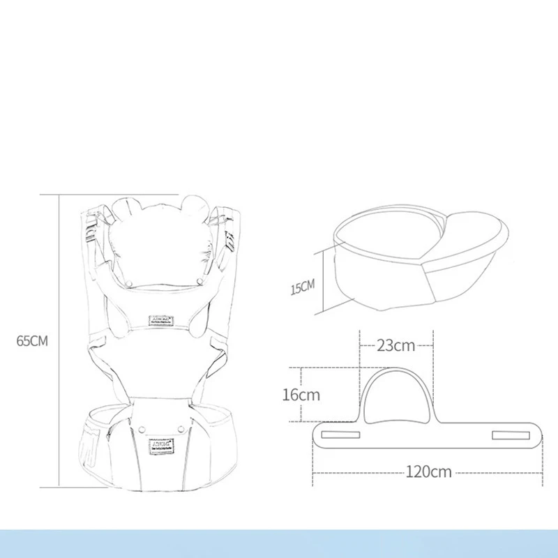 Portabebés ergonómico canguro frontal bebé – Soporte cadera cómodo - imagen 5