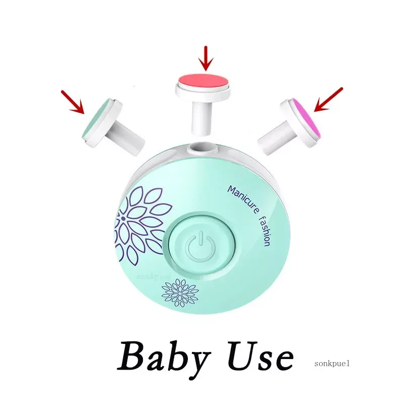 Recortador eléctrico para el cuidado de las uñas de bebés, cortaúñas para pedicura, cortador, tijeras pulidoras infantiles, cabezal de molienda para recién nacidos, 6 uds. - imagen 5