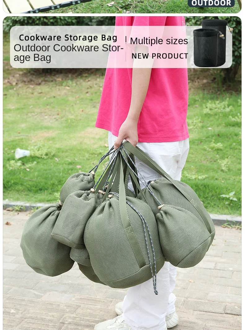 Bolsa de malla con cordón cerrada