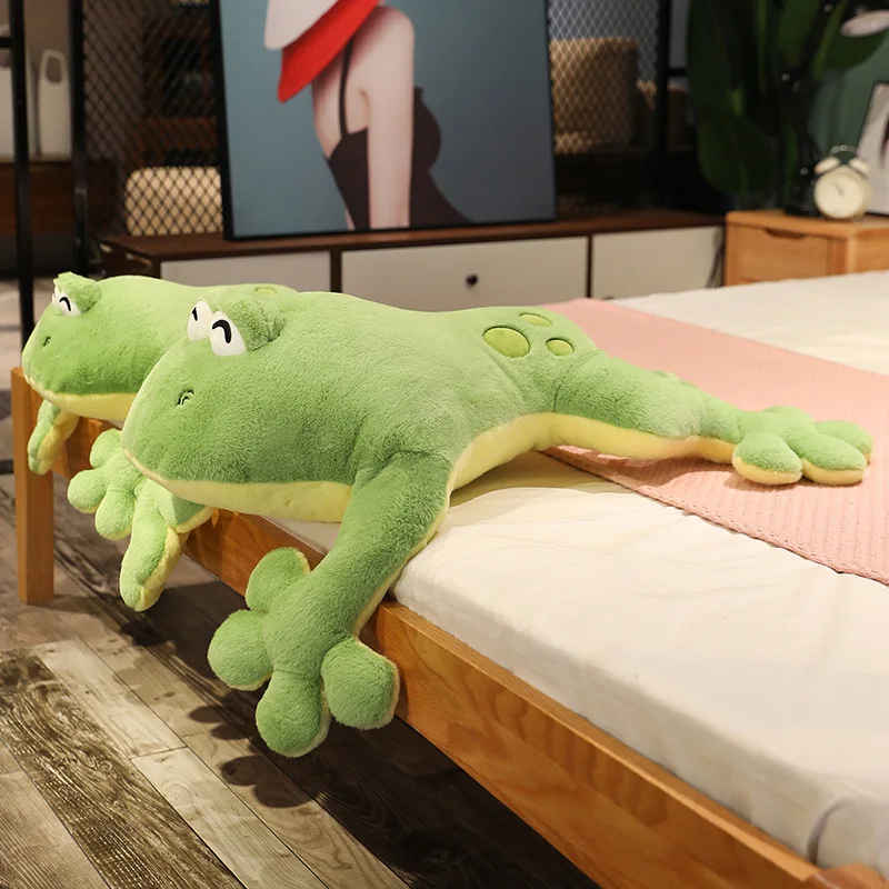 Peluche de rana verde suave – Regalo decorativo para el hogar - imagen 4