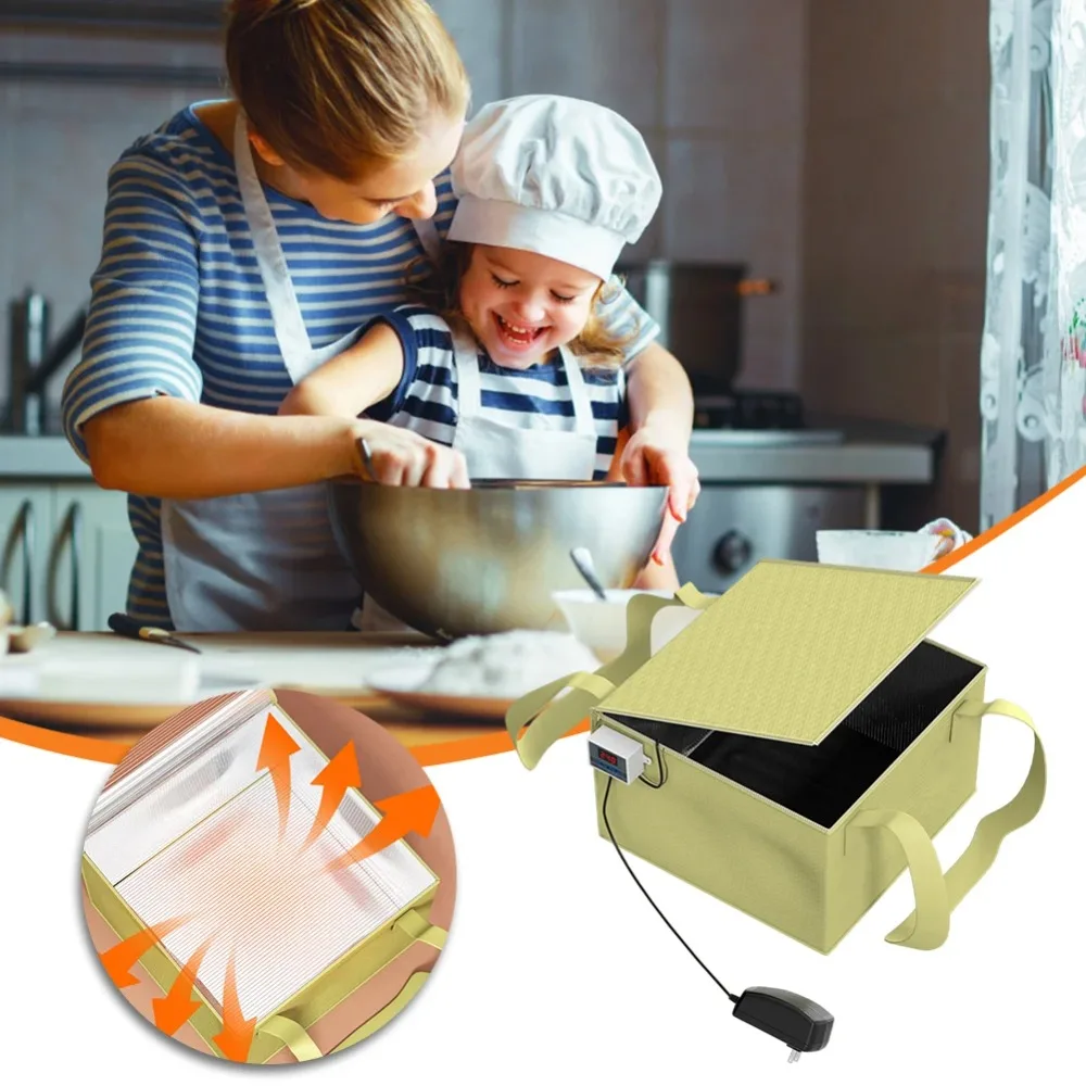 Caja aislante para fermentación de masa, armario con almohadilla calefactora, Control preciso de temperatura, 50-110 Celsius - imagen 4